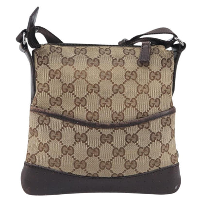 Gucci Zip Messenger GG Canvas with Perforated Leather Small