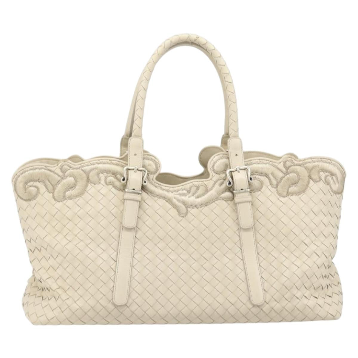 Bottega Veneta Belted Cabas Tote Intrecciato Nappa with Stitched Detail Large