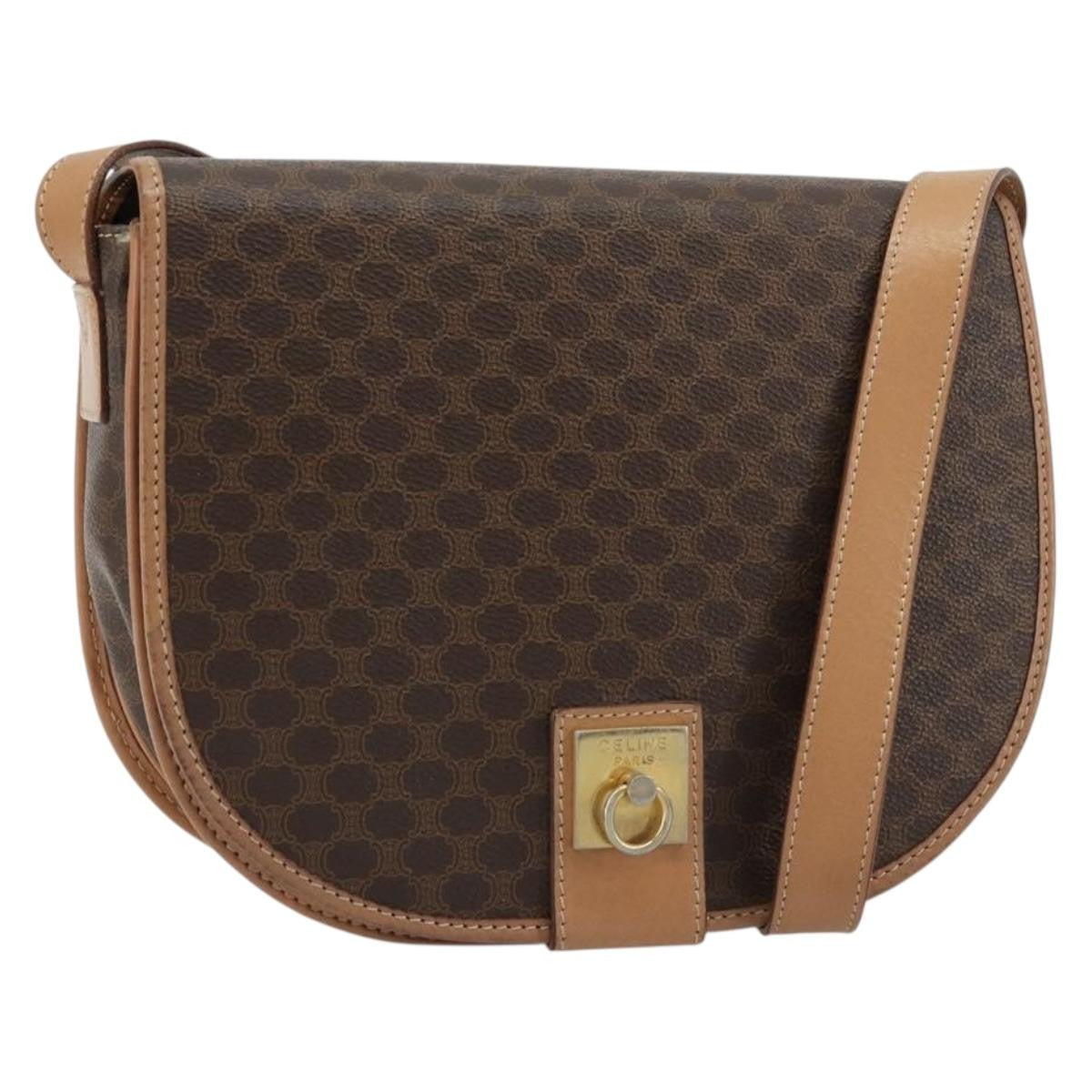 Celine Macadam Shoulder Bag PVC Leather Medium