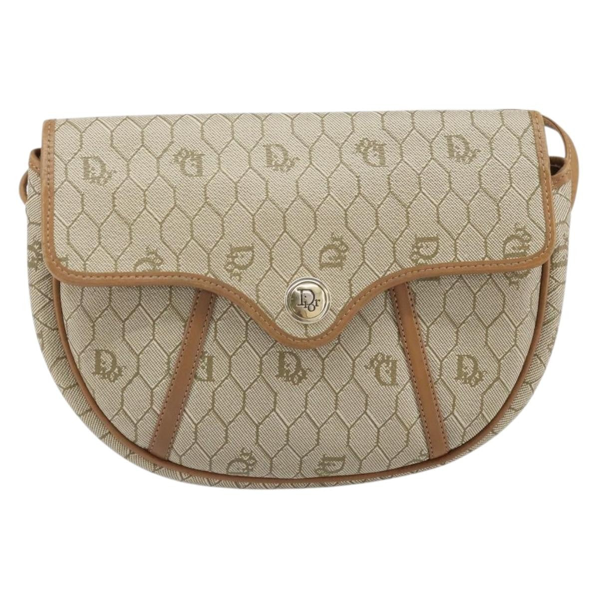 Christian Dior Vintage Honeycomb Shoulder Bag Canvas Product Image