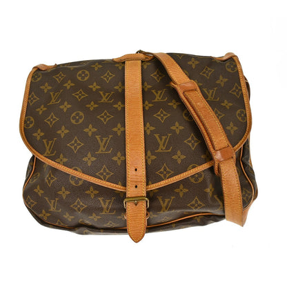Louis Vuitton Saumur Handbag Monogram Canvas 35