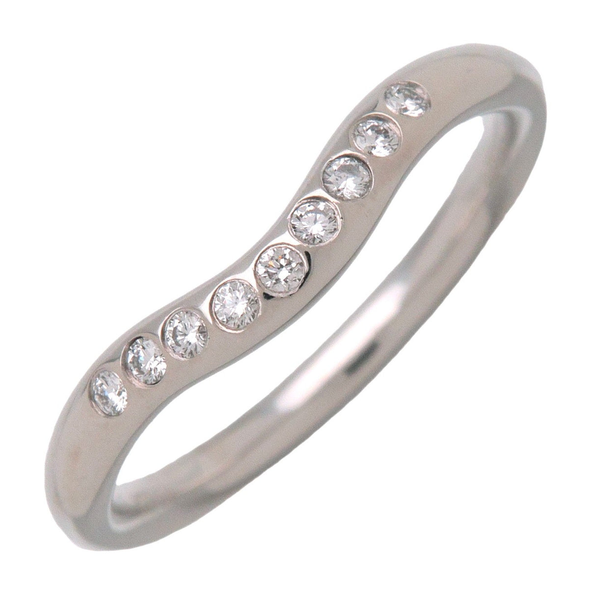 Tiffany & Co. Elsa Peretti Curved Wedding Band Platinum with Diamonds Product Image