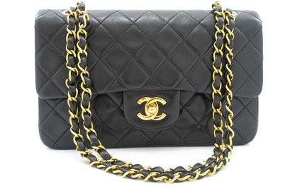 Chanel Vintage Classic Double Flap Quilted Lambskin Small