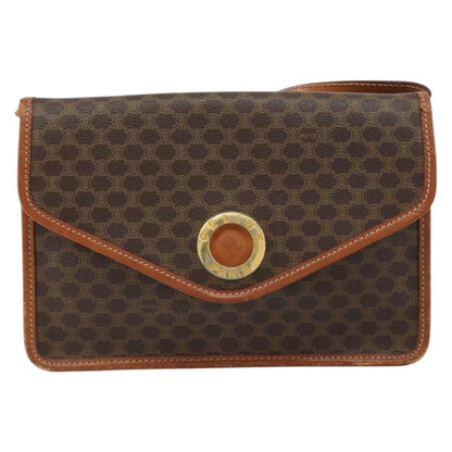 Celine Vintage Macadam Circle Logo Canvas and Leather Product Image