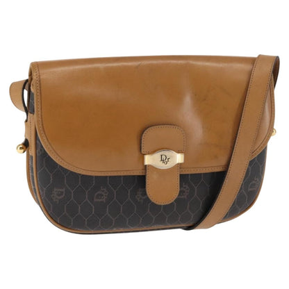 Christian Dior Vintage Honeycomb Shoulder Bag Canvas and Leather Product Image