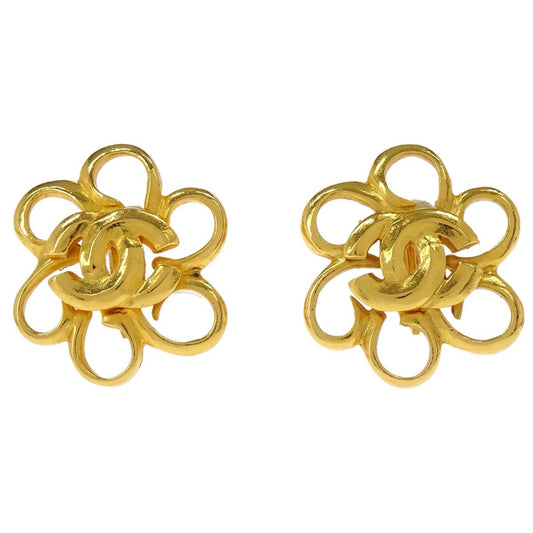 Chanel Vintage CC Flower Clip-On Metal Product Image