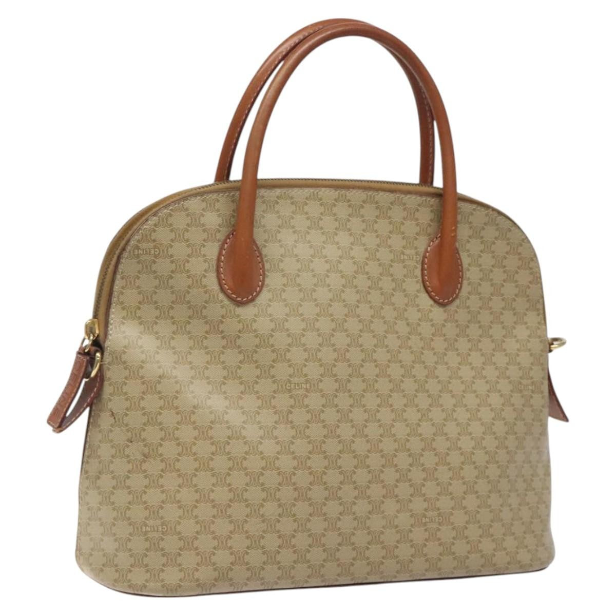 Celine Vintage Macadam Handbag Canvas and Leather Product Image