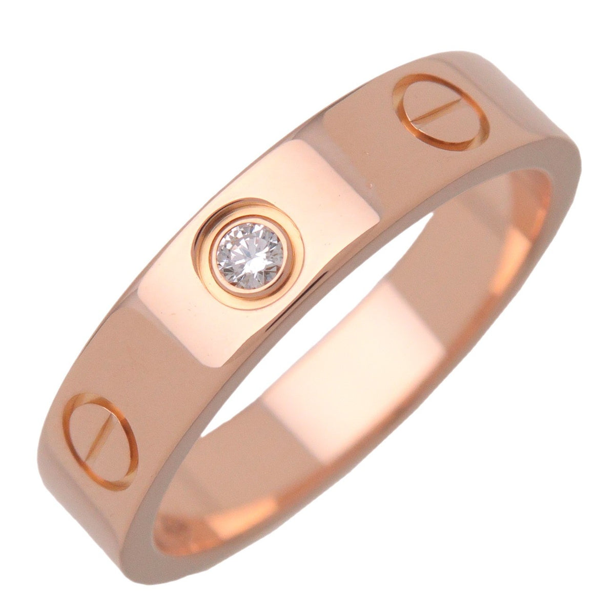 Cartier Love Wedding Band 1 Diamond 18K Rose Gold with Diamond Product Image