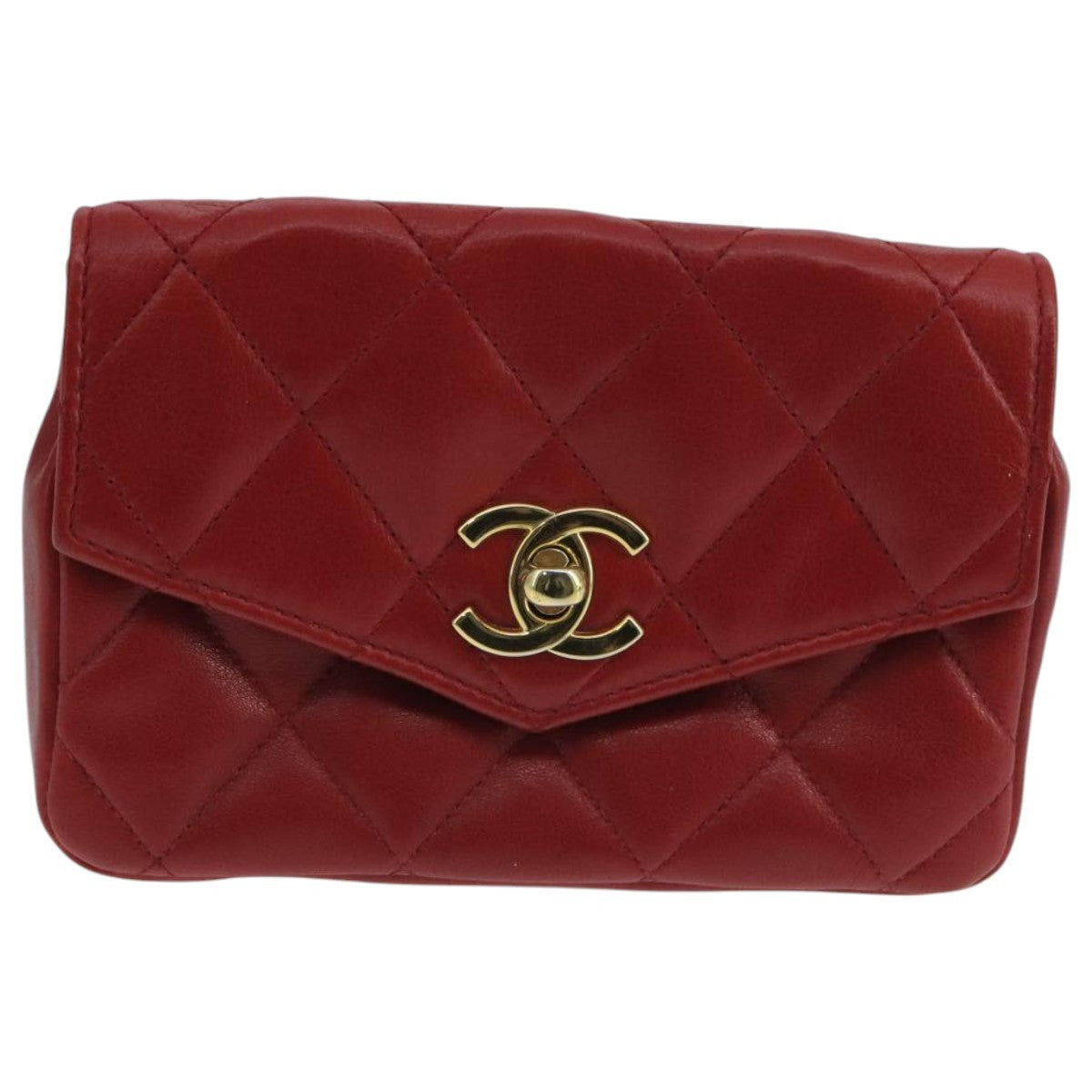 Chanel Vintage CC Flap Waist Bag Quilted Leather Small