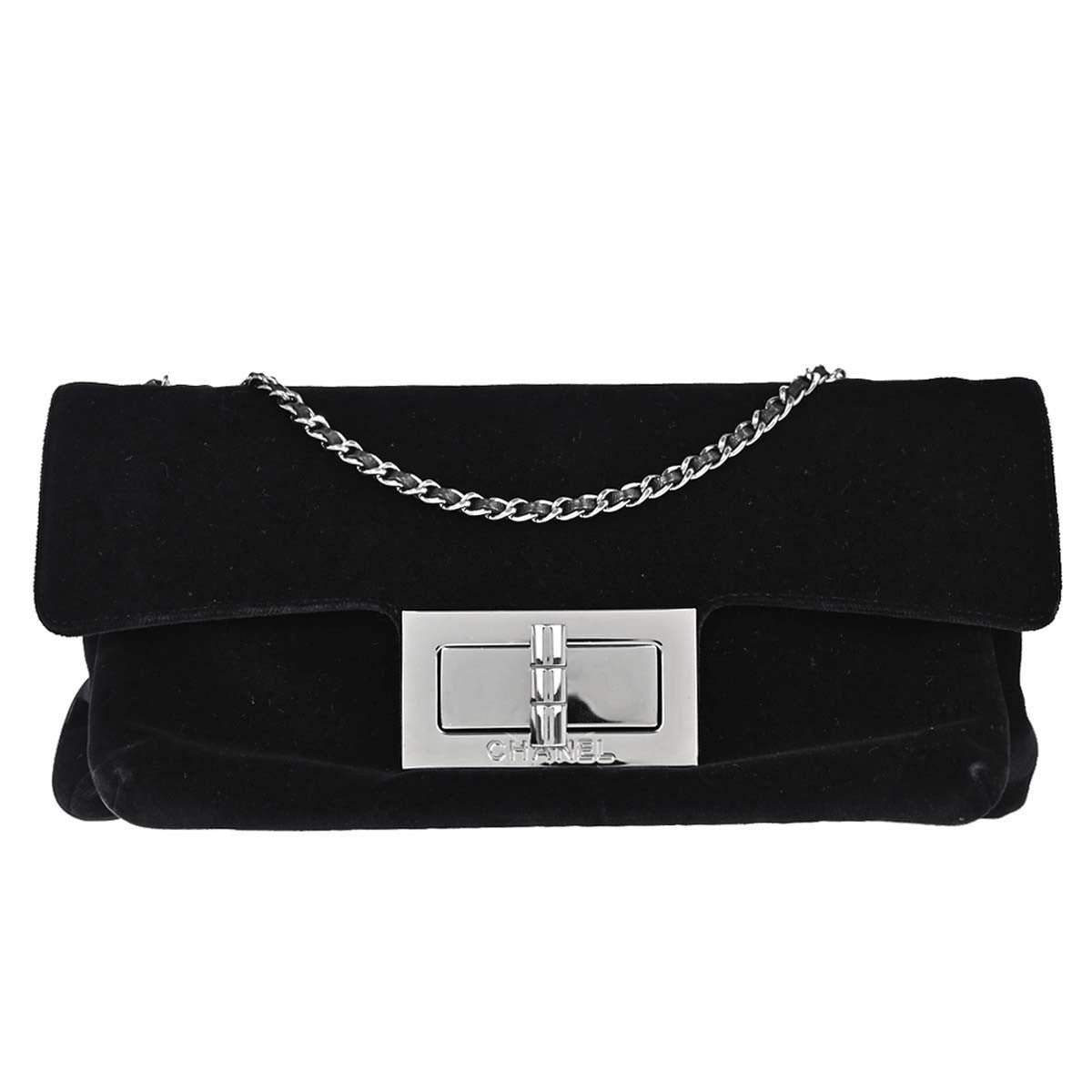 Chanel Giant Mademoiselle Lock Chain Velvet Medium