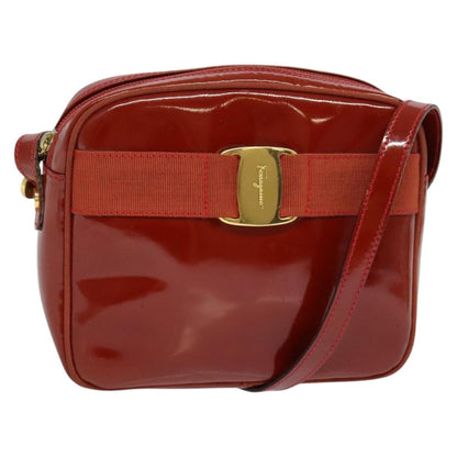 Salvatore Ferragamo Vala Shoulder Bag Patent Leather Product Image