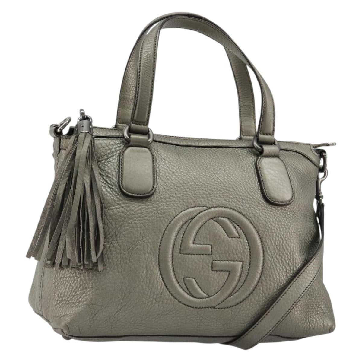 Gucci Soho Convertible Top Handle Bag Leather Small