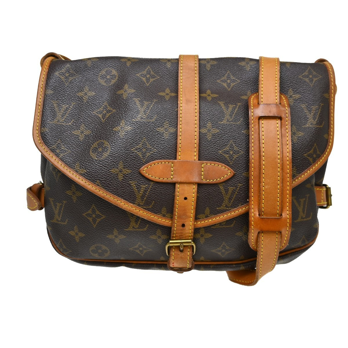 Louis Vuitton Saumur Handbag Monogram Canvas 30