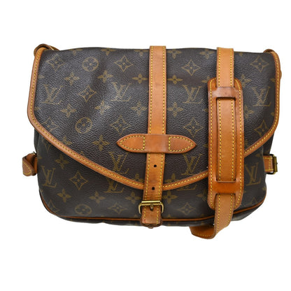 Louis Vuitton Saumur Handbag Monogram Canvas 30