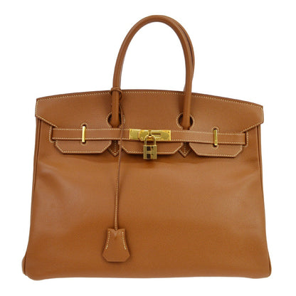 Hermes Birkin Brown Courchevel with Gold Hardware 35