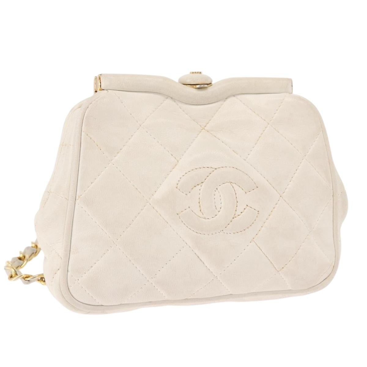 Chanel Vintage Diamond CC Tassel Quilted Lambskin Small