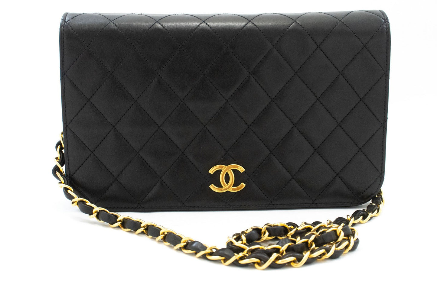 Chanel Vintage Full Flap Quilted Lambskin Small