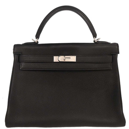 Hermes Kelly Handbag Black Togo with Gold Hardware 32