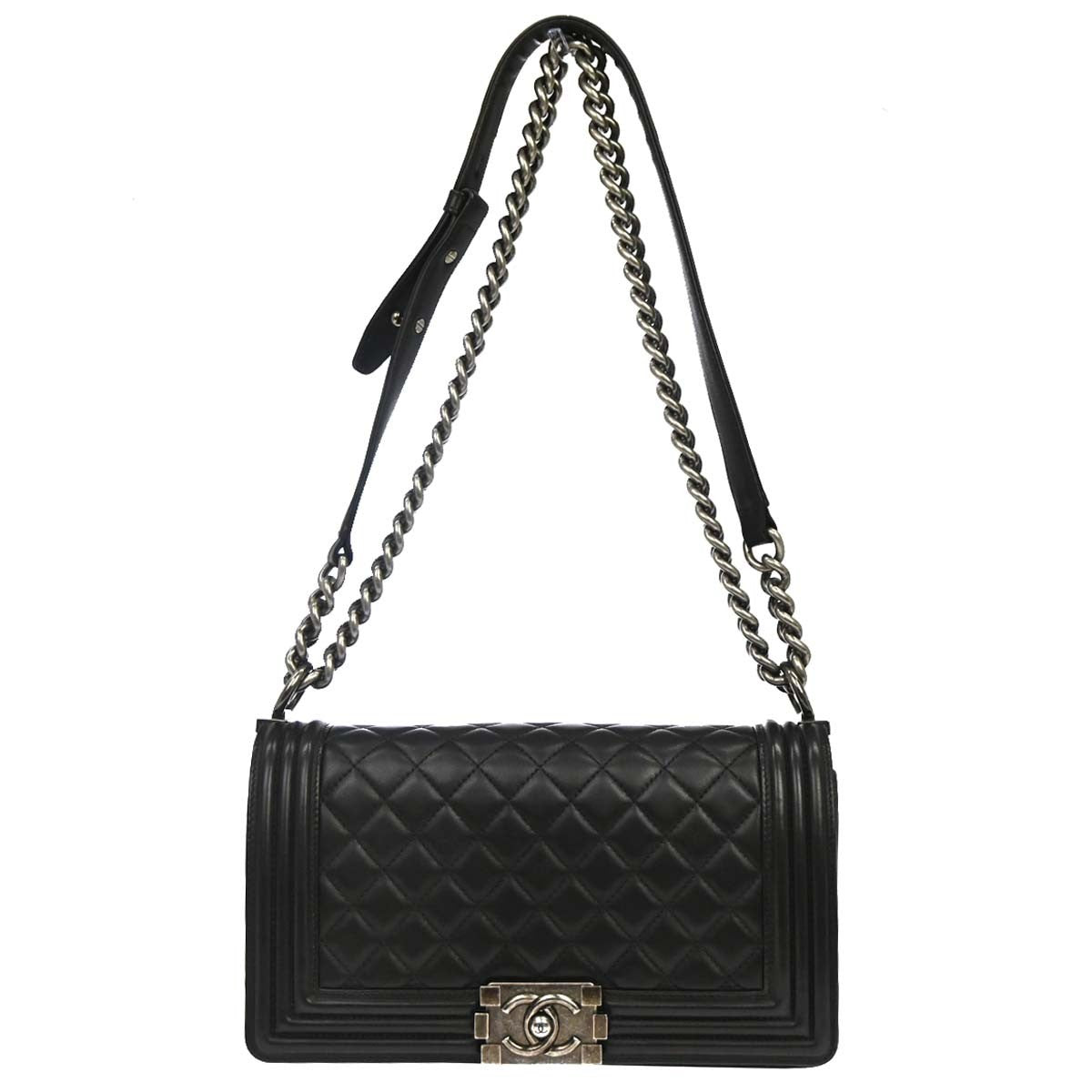 Chanel Boy Flap Quilted Lambskin Old Medium