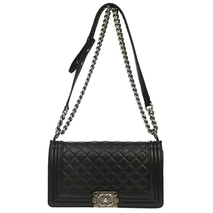 Chanel Boy Flap Quilted Lambskin Old Medium