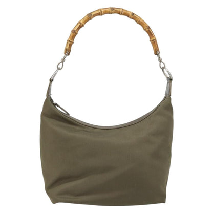 Gucci Vintage Bamboo Shoulder Bag Nylon Product Image