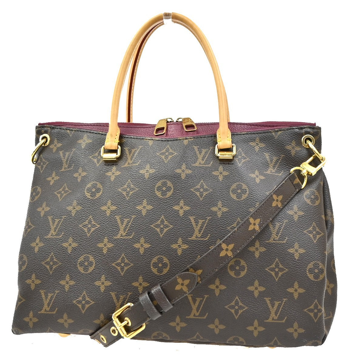 Louis Vuitton Pallas Tote Monogram Canvas with Leather MM