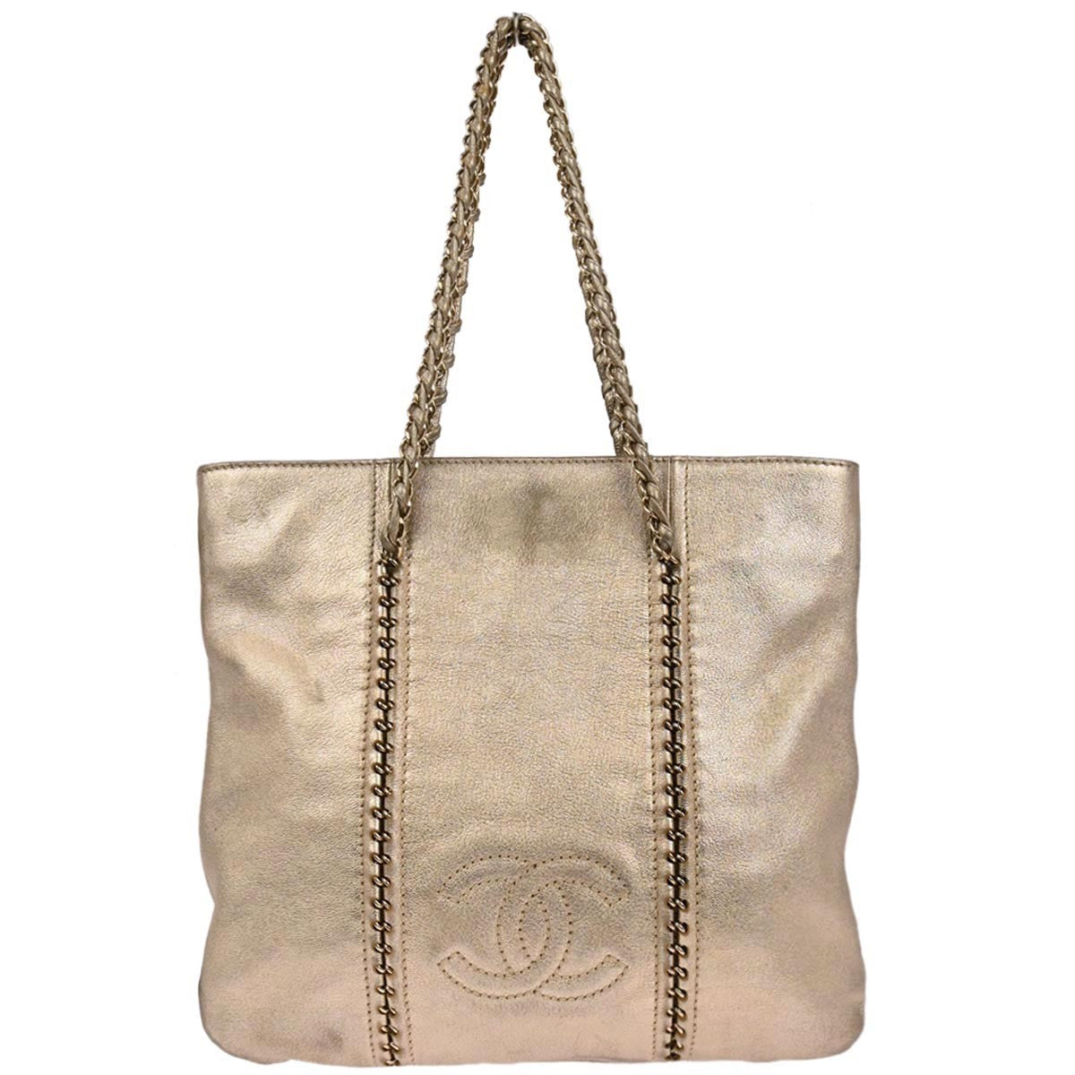 Chanel Luxe Ligne Zipped Tote Leather Large