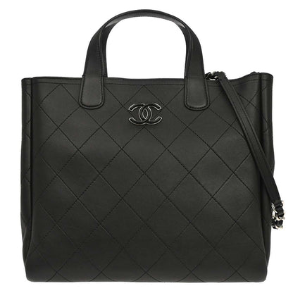 Chanel Covered CC Shopping Tote Stitched Calfskin Medium
