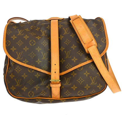 Louis Vuitton Saumur Handbag Monogram Canvas 35