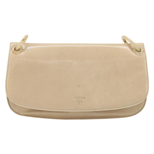 Prada Resin Chain Ruffle Flap Leather Medium