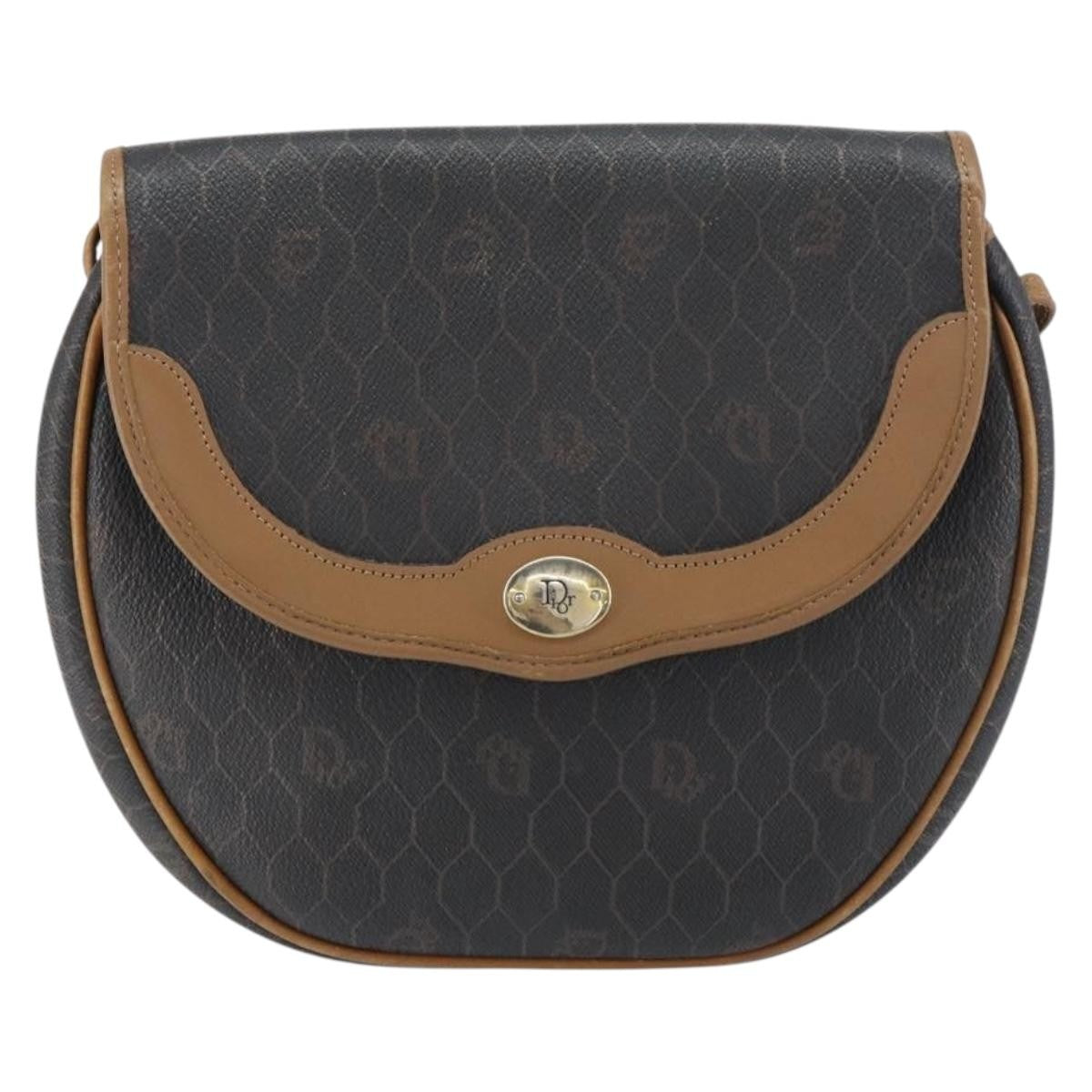 Christian Dior Vintage Honeycomb Flap Crossbody Bag Coated Canvas Product Image