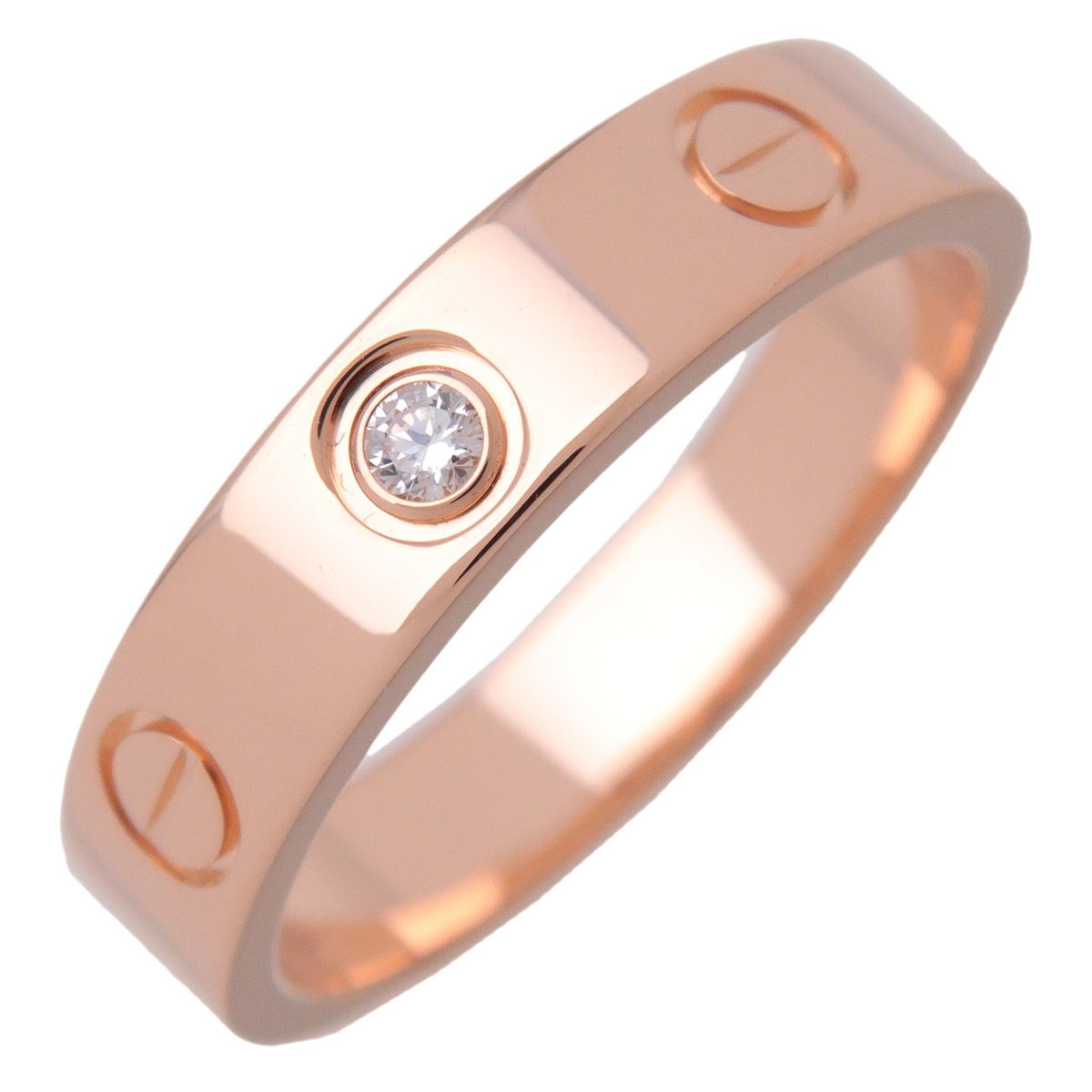Cartier Love Wedding Band 1 Diamond 18K Rose Gold with Diamond Product Image