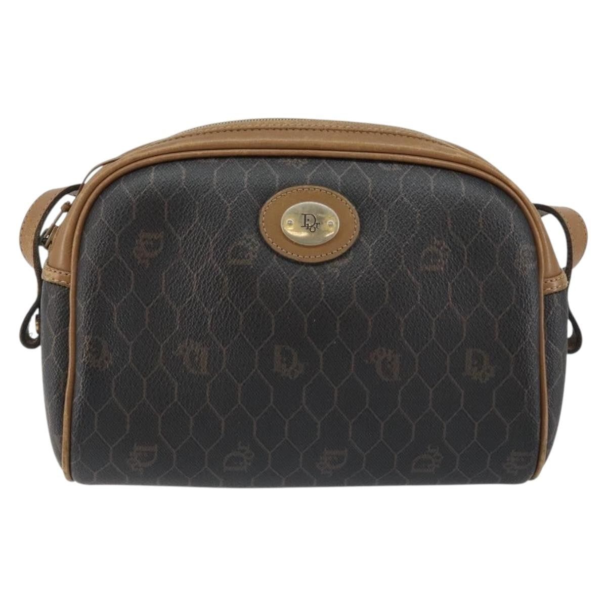 Christian Dior Vintage Honeycomb Shoulder Bag Canvas and Leather Product Image