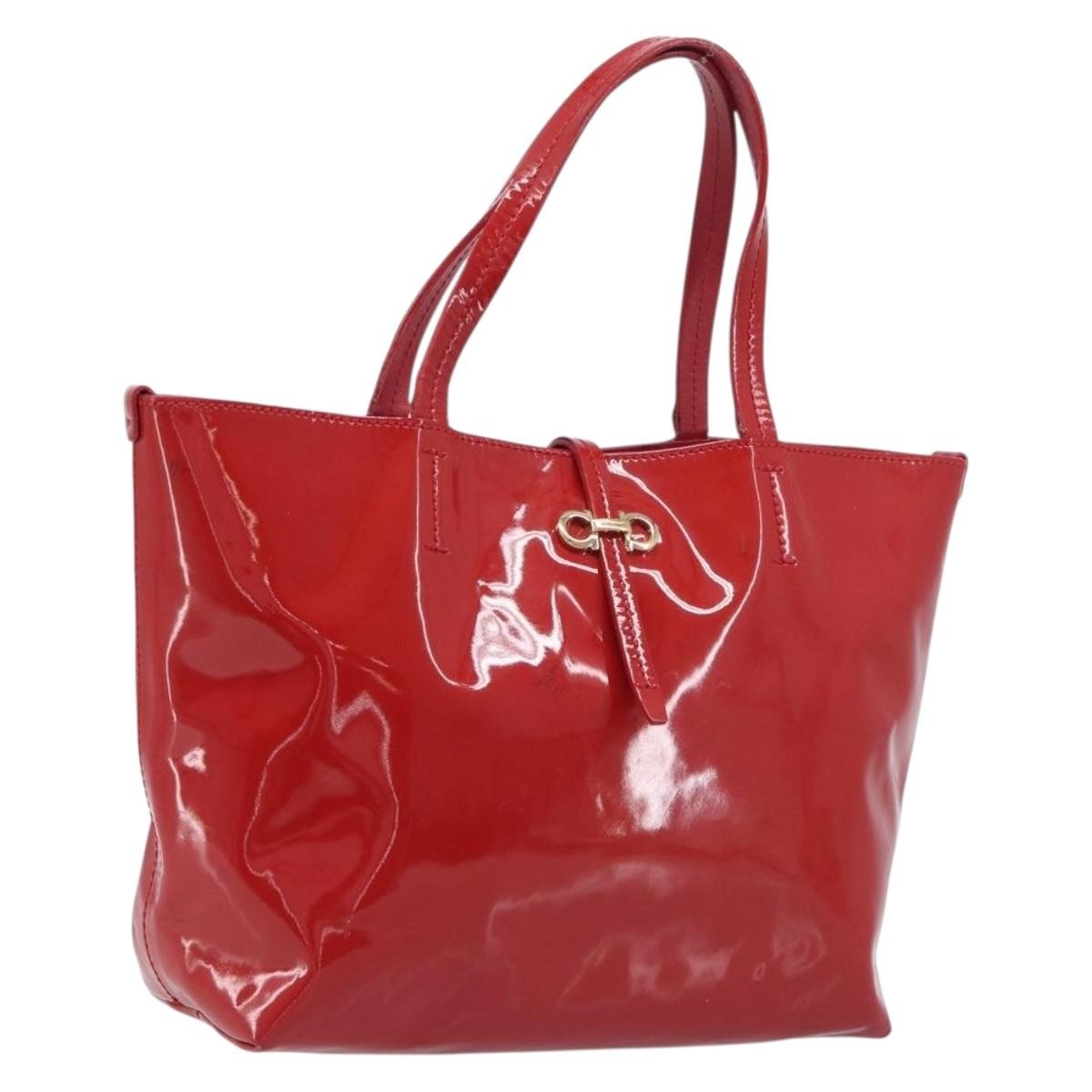 Salvatore Ferragamo Gancini Tote Patent Leather Product Image