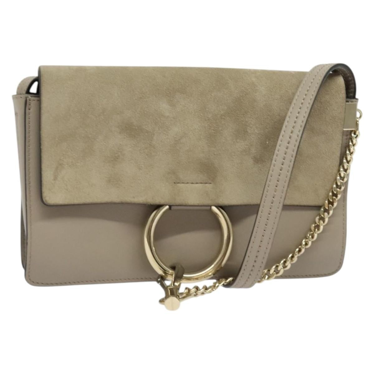 Chloe Faye Shoulder Bag Leather and Suede Medium
