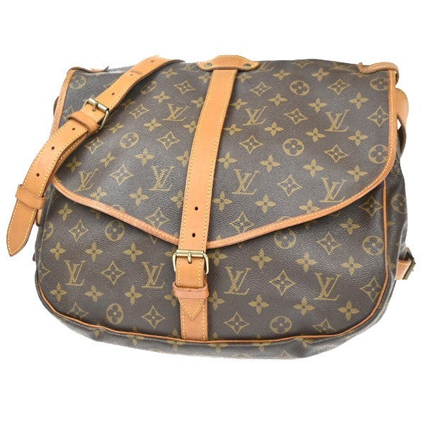 Louis Vuitton Saumur Handbag Monogram Canvas 35