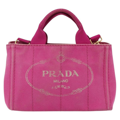 Prada Canapa Convertible Tote Canvas Small