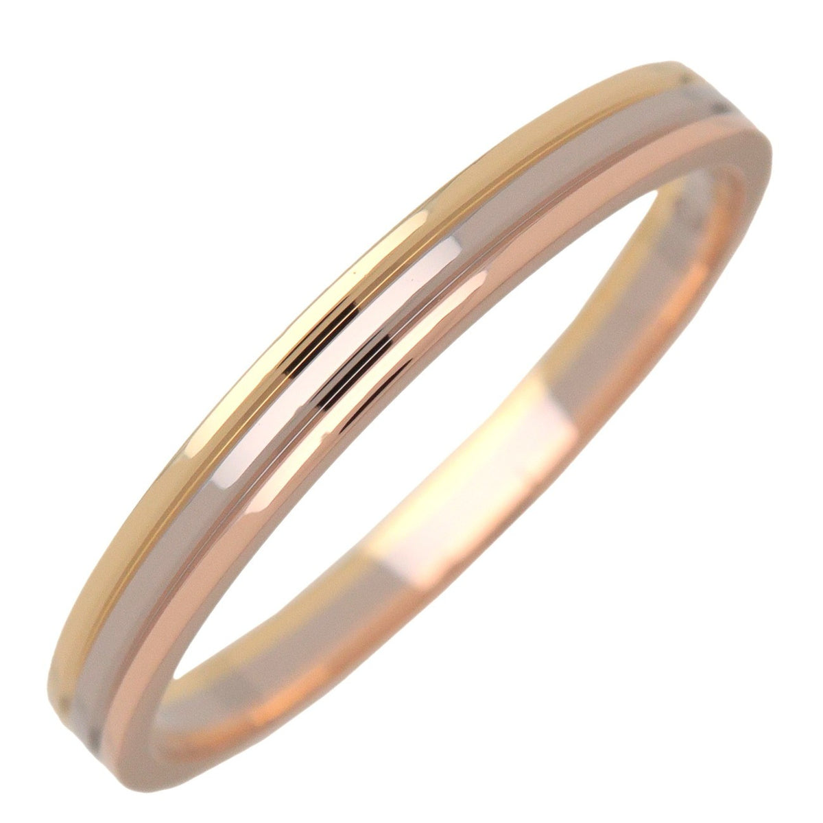 Cartier Vendome Louis Cartier Wedding Band 18K Tricolor Gold with Diamonds Product Image