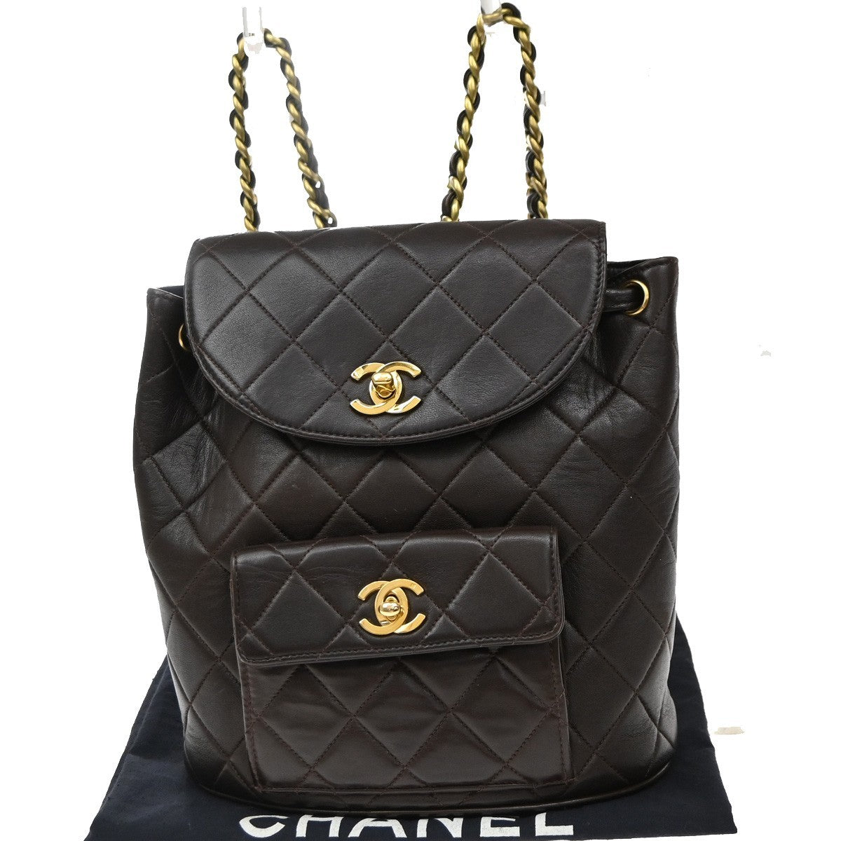 Chanel Duma Drawstring Quilted Leather Small