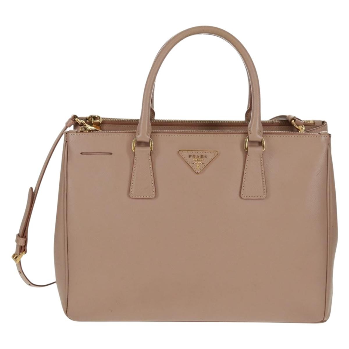 Prada Double Zip Lux Tote Saffiano Leather Large