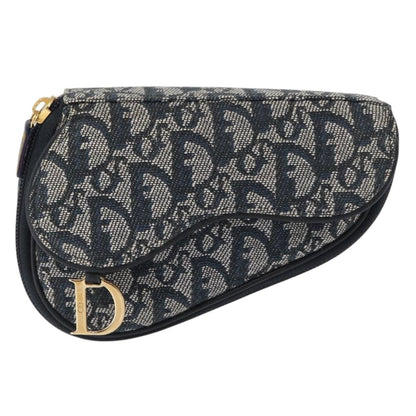 Christian Dior Saddle Zip Pouch Diorissimo Canvas Product Image