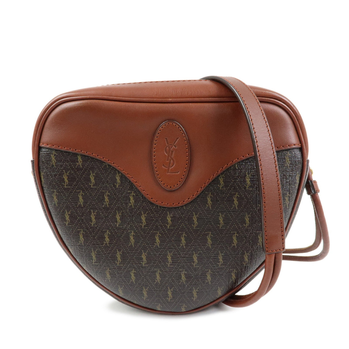 Saint Laurent Le Monogramme Coeur Monogram All Over Coated Canvas and Leather Product Image