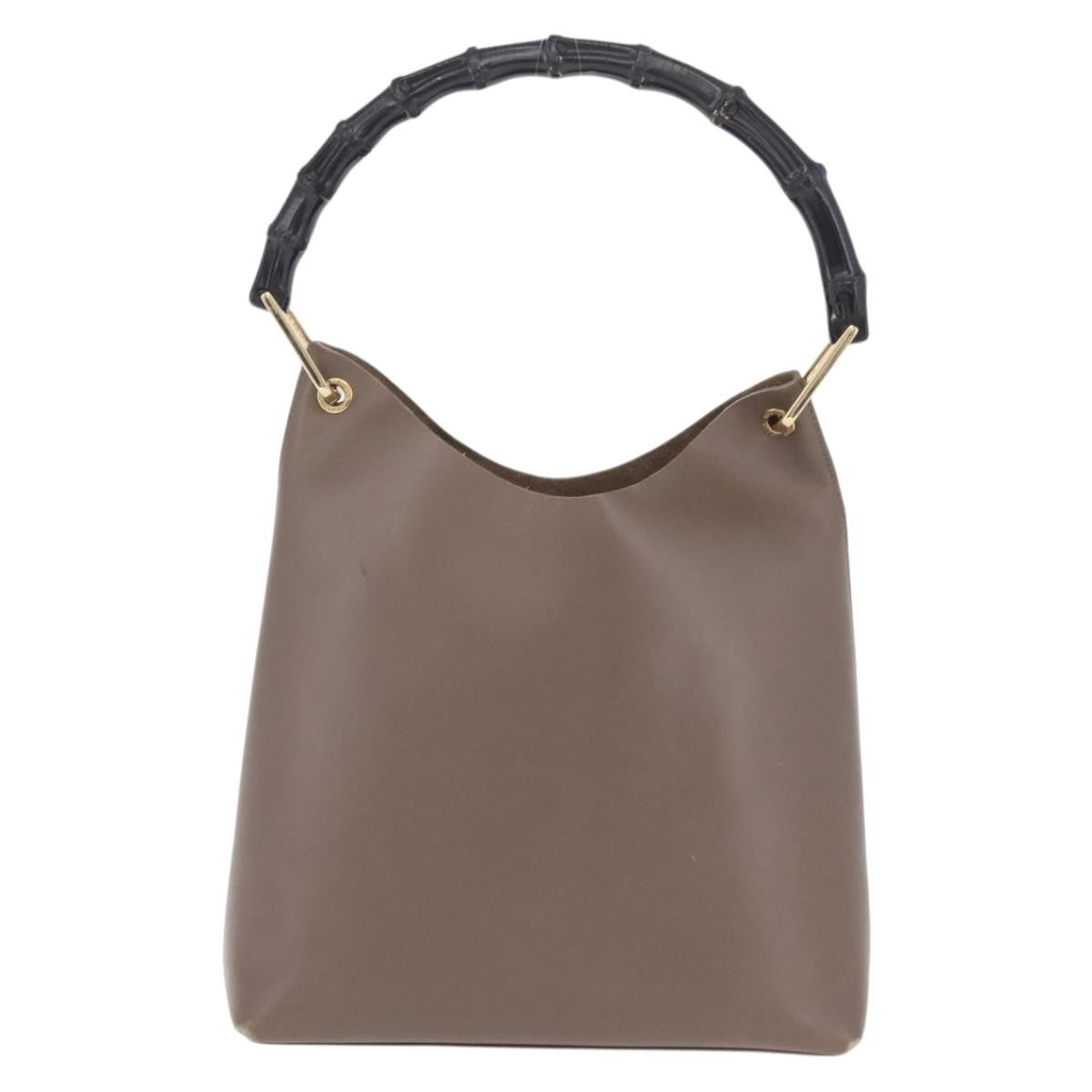 Gucci Vintage Bamboo Hobo Leather Product Image