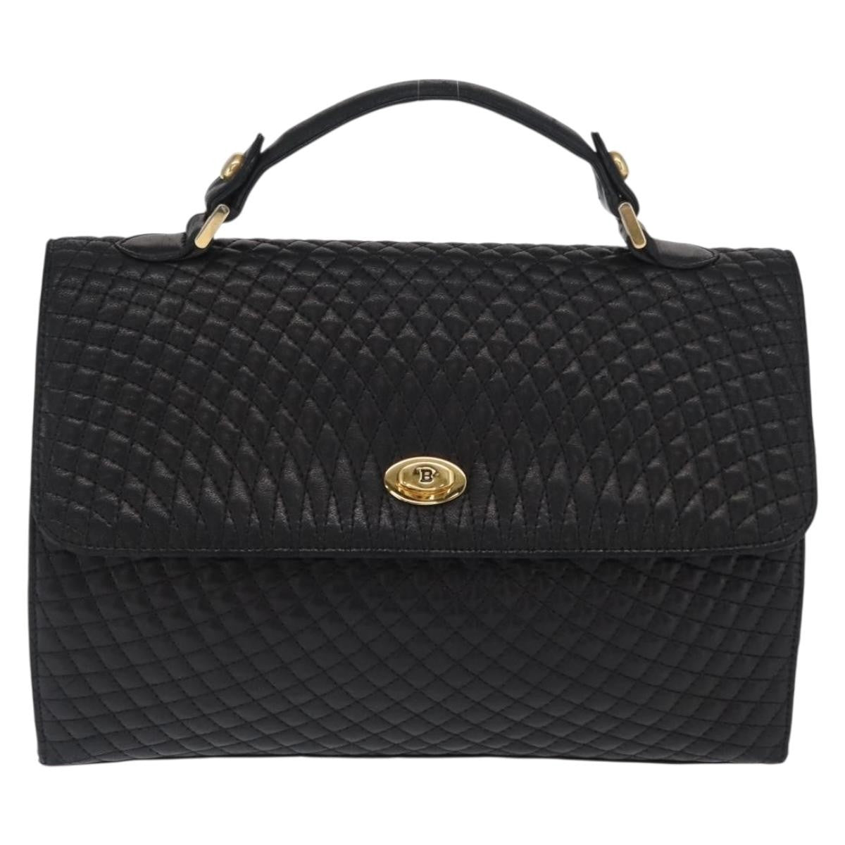 Bally Vintage Handbag Quilted Leather Product Image
