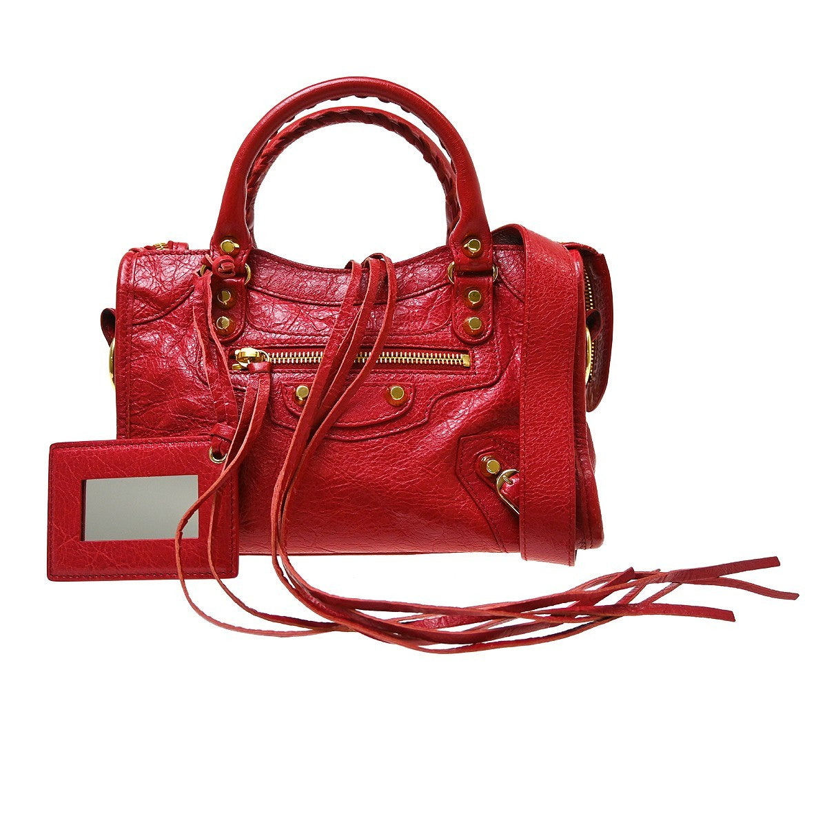Balenciaga City Classic Studs Leather Mini