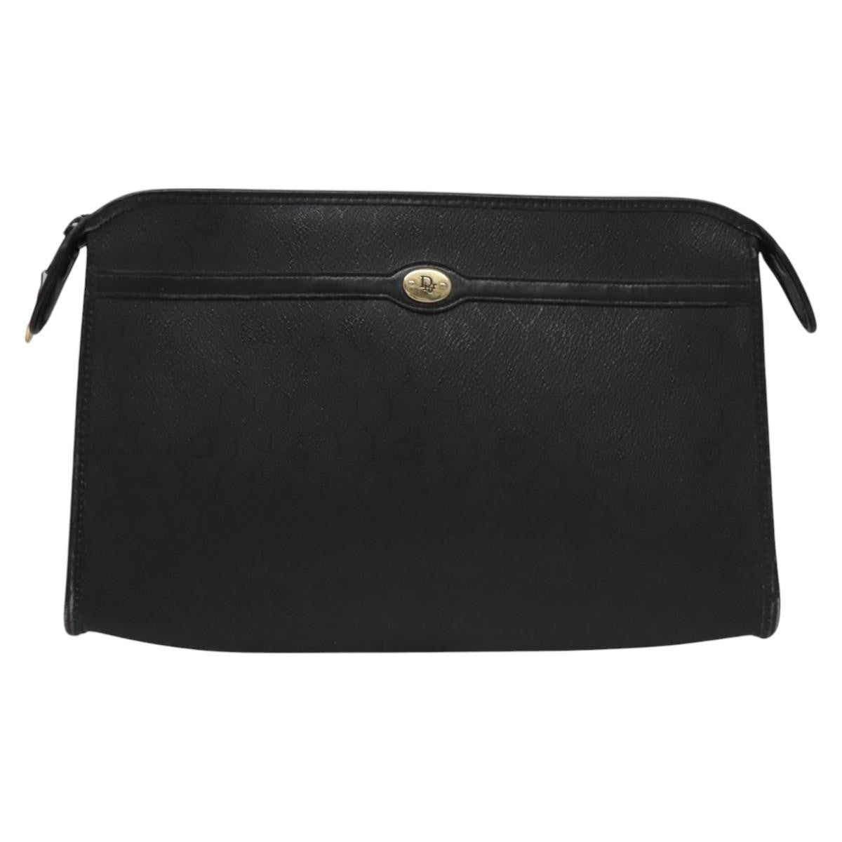 Christian Dior Vintage Honeycomb Zip Coated Canvas Medium