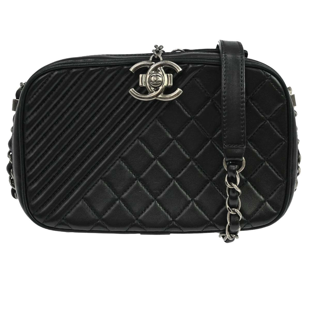 Chanel Coco Boy Camera Quilted Leather Small