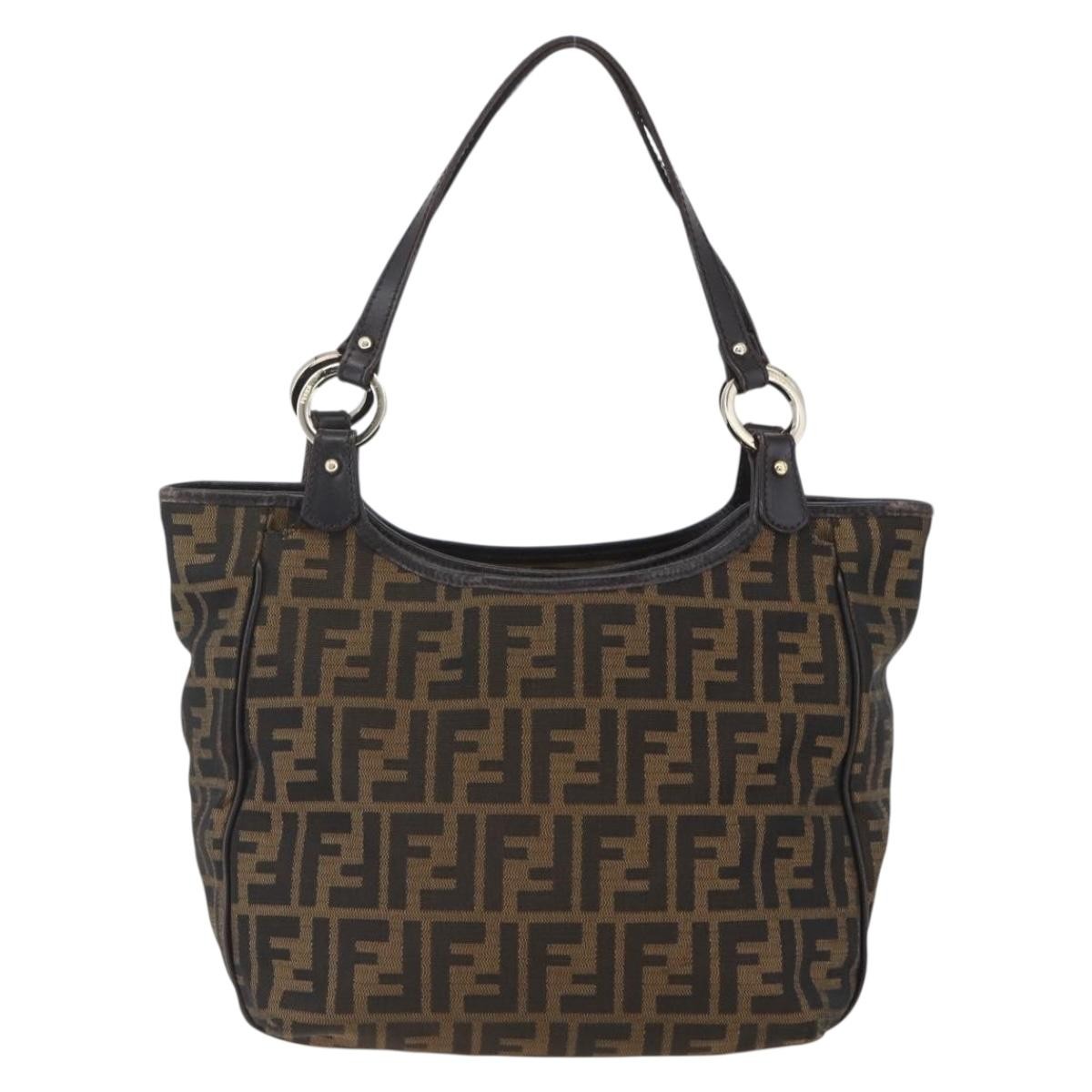 Fendi Chef Pleated Shopping Tote Zucca Canvas Product Image