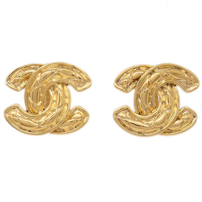 Chanel CC Clip-On Quilted Metal Product Image