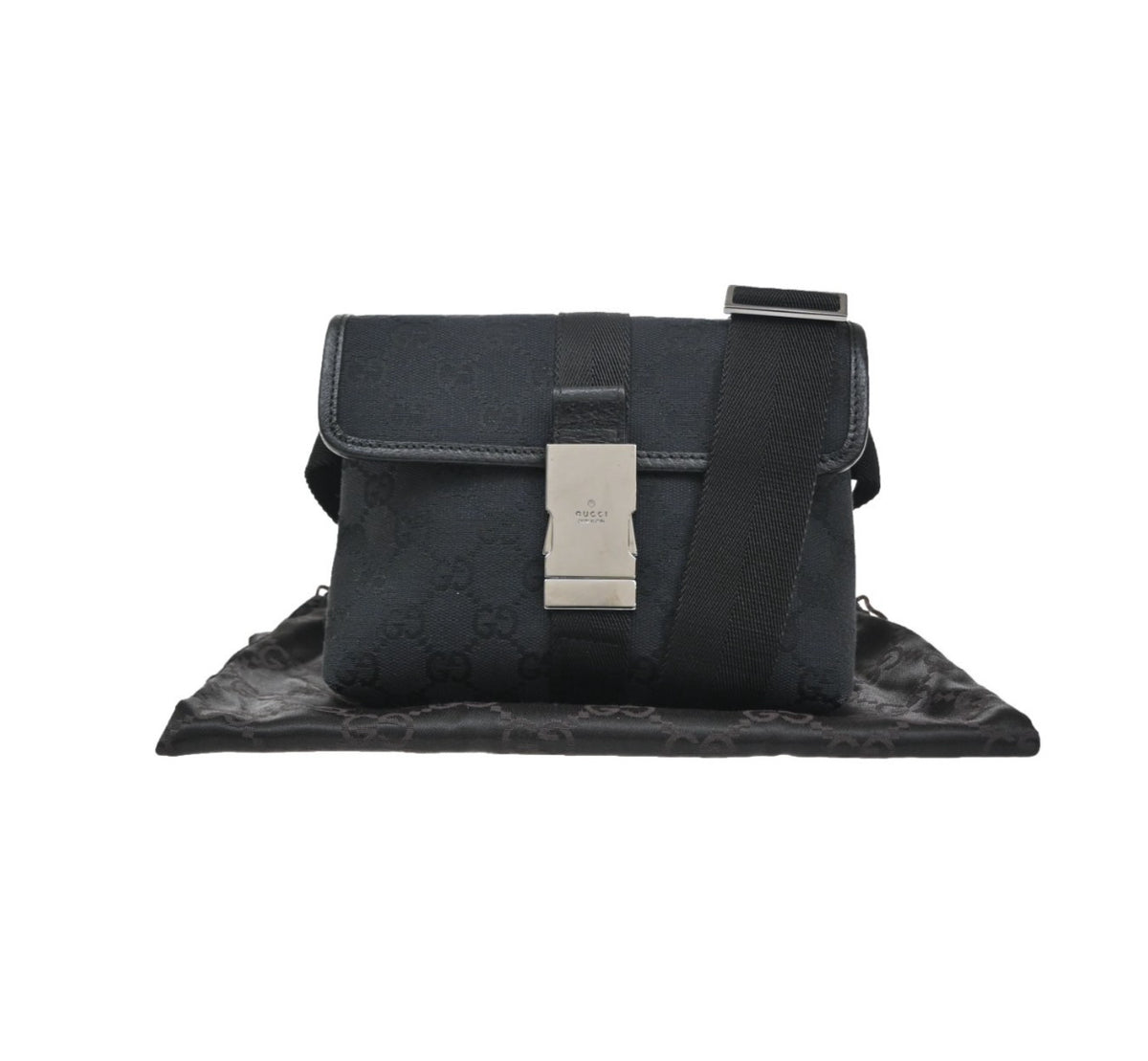 Gucci Buckle Waist GG Canvas and leather Small